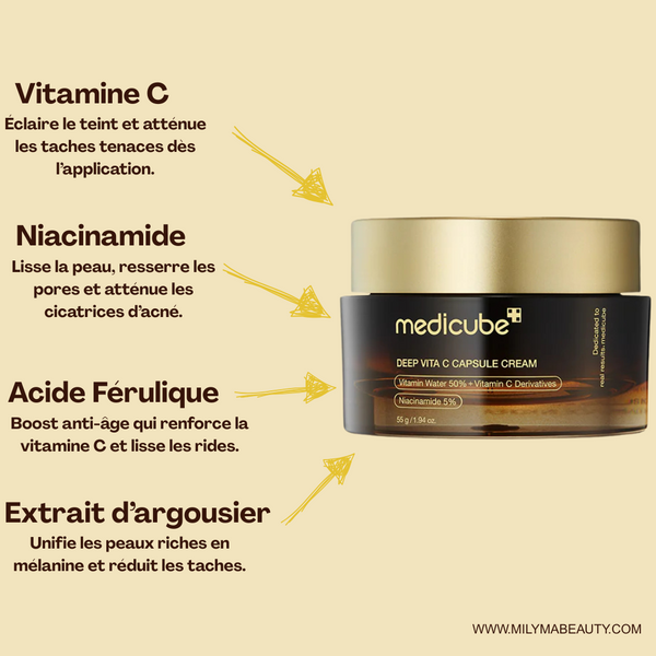 Vitamine C Capsule Crème – Éclat, Hydratation, Correction